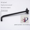 SEABEFORE 16" long sweep shower arm Wall Mounted Black shower