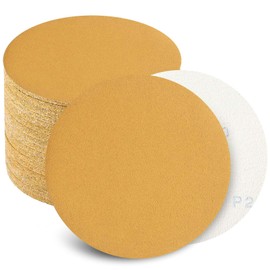 Keeimp 6 Inch Sanding Discs Hook and Loop No Hole, 220 Grit Sandpaper, Da Sandpaper for Automotive and Woodworking, 100 Pack