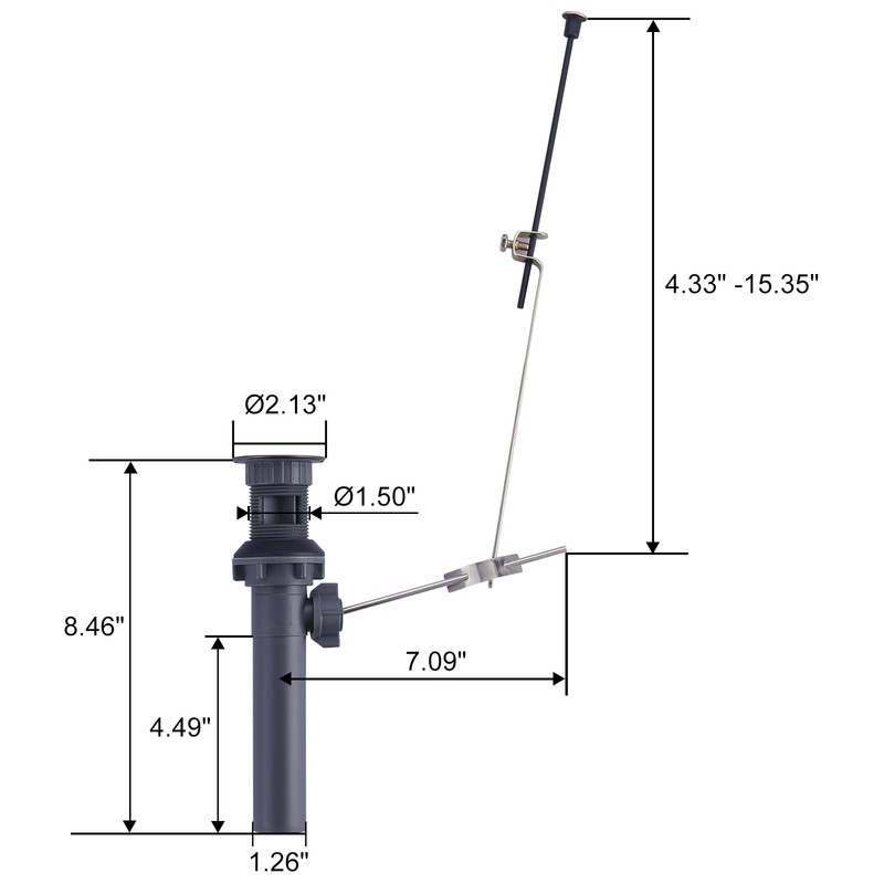Bathroom Sink Drain with Lift Rod, Oil Rubbed Bronze Sink
