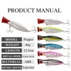 Fishing Lures, 3 Pcs Large Top Water Poppers 12.5cm/ 40g
