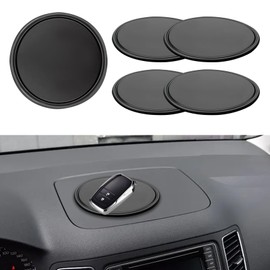 HQRNYP 5PCS Silicone Gel Dash Pad, Sticky Pad for Car Dashboard, Multi-Function Removable Gripping Mats, Automotive Accessories Car Dashboard Non-Slip Mats for Smartphone, GPS, Keys, Glasses