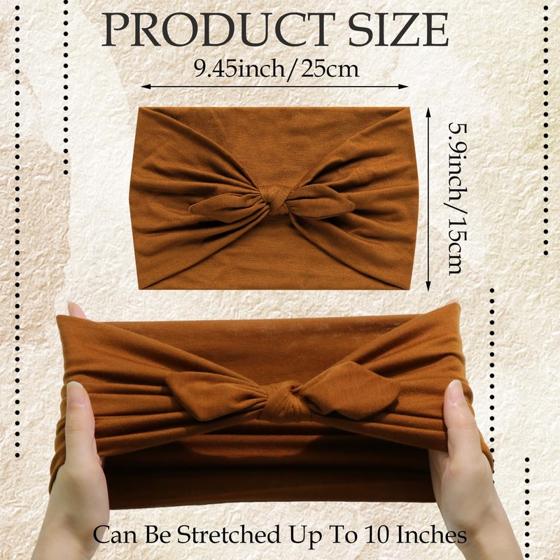 SAWINDA 3Packs Wide Bow Headbands for Women Stretchy Head Bands