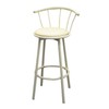 ORE International Set of 2 Swivel Barstools, Ivory