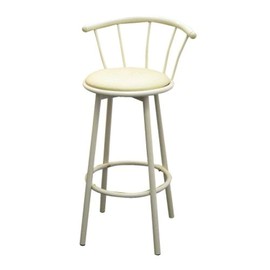 ORE International Set of 2 Swivel Barstools, Ivory