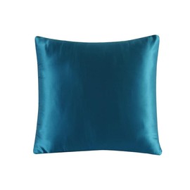 townssilk Both Side 100% 19mm Pure Mulberry Silk Pillowcase for Hair and Skin Health, 80x80cm size Pillow Case Cushion Cover with Hidden Zipper 600 Thread Count peacockblue