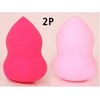 Soft Cream Puff 2P Powder Puff Beauty Tools Hot Pink 2 Pieces