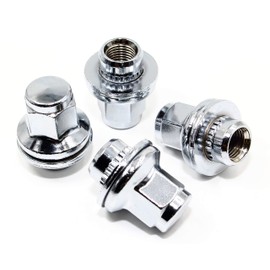 Set of 24 Veritek 14x1.5mm Chrome 1.65" Mag Seat w/Washer Wheel Lug Nuts for Nissan Armada Titan Infiniti QX80 Factory SUV Truck Wheels