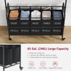 Tajsoon Laundry Sorter with Hanging Rack, Laundry Sorter 5 Sections,