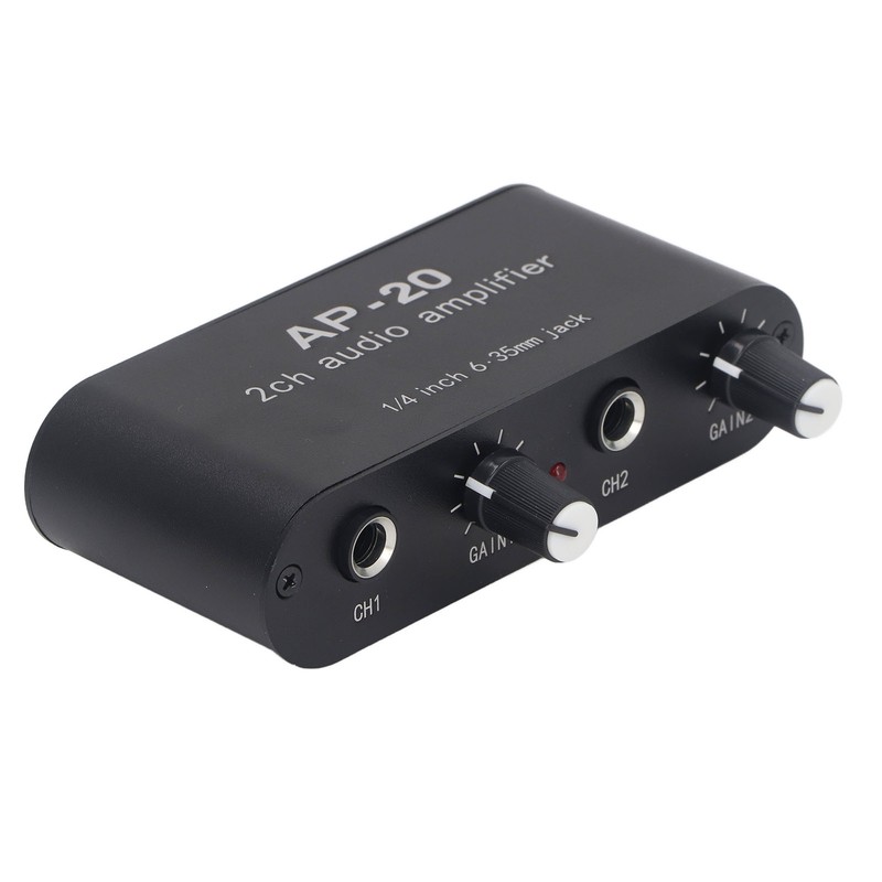 2CH Sound Amp Preamplifier Balanced Input 1/4in 6.5mm Gain Independent