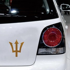(4) 4'' Gold Trident Flag of Barbados Decal Sticker Car Vinyl sda1