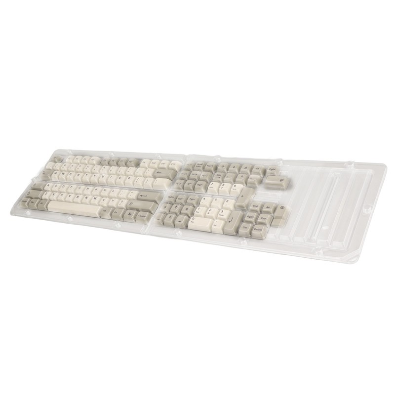 Keyboard Keycaps Retro Grey White 122 Keys PBT Theme Keycap
