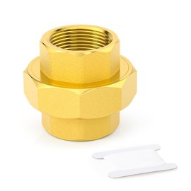 ERGAOBOY 1Pcs Brass Union, 1" BSP Threads Female Pipe Fitting, Adapter for Connecting and Extending