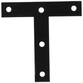 National Hardware N266-470 116BC T Plates in Black finish,4" x 4"
