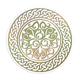 2 x 10cm Tribal Celtic Symbol Vinyl Stickers - Pretty Pattern Scottish Scotland Medieval Sticker #70593