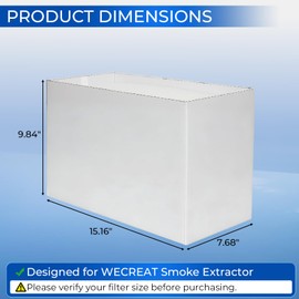 3-in-1 Replacement Filter for WECREAT AirGuard Pro (PP2301) Fume Extractor, H13 True HEPA + Activated Carbon, Smoke & Odor Filtration for Soldering & Laser Work, Easy Installation