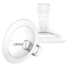 MOOMentaneous 18mm Oval Flanges Breast Pump Parts Compatible with Medela Breast Pumps PersonalFit, Maxflow, Freestyle Flex Swing Maxi Connector