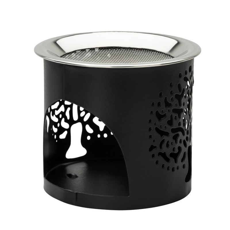 Handmade Black Iron Incense Burner/Incense Censer with Stainless Steel Sieve