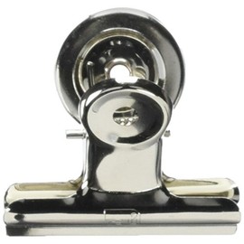 Charles Leonard Spring Clips with Hanging Hole, Magnetic, 2 Inch, Silver, 12-Pack (68520)