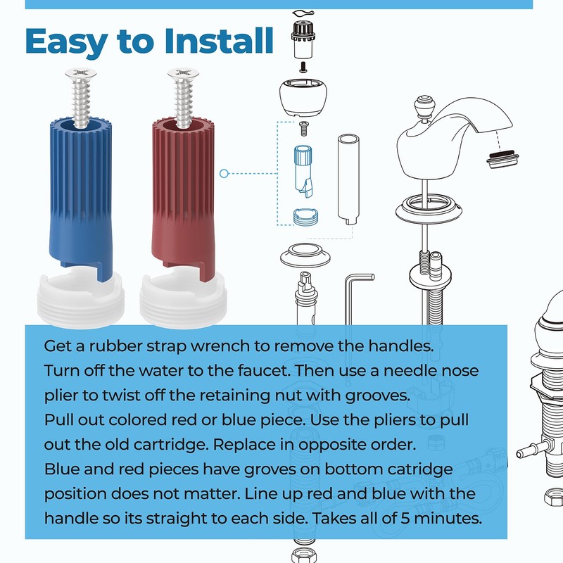 97479 Faucet Stem Extension Kit Replacement for Moen Monticello Replacement