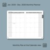 POPRUN Monthly Planner 2025-2026 (Pocket Size-4''x 6.25'' Hard Cover) -