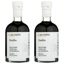 Carandini Emilio Silver Balsamic Vinegar of Modena PGI Premium Italian Vinegars | Made in Italy - 8.45 fl oz (2 Bottles)
