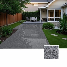 Epoxy Colored Sand Floor Paint, Epoxy Floor Paint High Gloss Marble Effect Coating for Indoor and Outdoor, Wear-resistant and non-slip Self-leveling Coating Gray 35OZ(1KG)