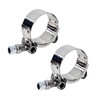 JUSTTOP 2PCS 1.5 Inch T-Bolt Hose Clamp, Adjustable 43-49mm Clamp