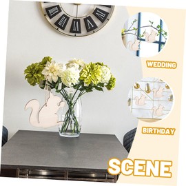 NUOBESTY 40 Pcs Squirrel Wood Chip Pendant Squirrel Craft Squirrel Cutouts Squirrel Shaped Slices Squirrel for Crafts Wood Slices DIY Crafts Hanging Decors Unfinished Wood Wooden