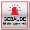 Sign Building is Alarmgesichert UV Print 12 x 12 cm