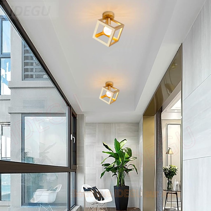 iDEGU Retro Ceiling Light in Geometric Design, Modern Ceiling Light