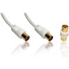PCSL Gold T.V aerial cable (M-M) with adapter (F-F) Coaxial
