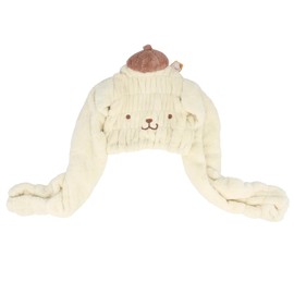 Shobido Sanrio Hair Drying Cap, Twin Charms, Quick Drying, Absorbent Cap, Towel Cap, Hair Drying, Time Saving (Pom Pompure)