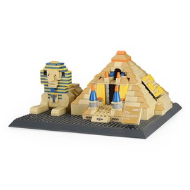 Goirzi 643Pcs Great Pyramid of Giza & Sphinx Egypt Building Blocks Toys Puzzle Set World Architecture Model Collection Creative for Kids Adults
