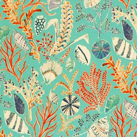 RSH DECOR: Deep Seating Cushion with Pillow Back | 23” x 24” Seat | All-Weather Spun Fabric | Water and Fade-Resistant | Outdoor Chair Cushion Set for Patio Furniture | Blue Ocean Life