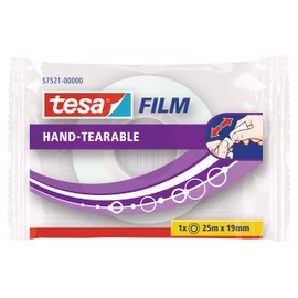 tesa 57521 tesafilm hand tear-off tape with well thought-out edges for easy, transparent cuts.