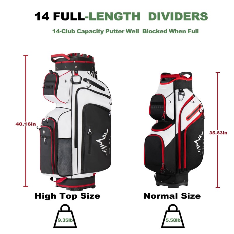 UNIHIMAL 14-Way Golf Cart Bag, Premium Full Length Golf Bag