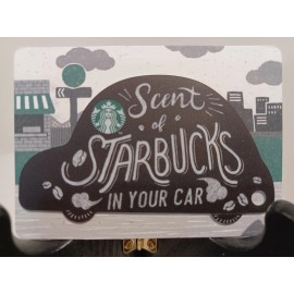 STARBUCKS CARD  KOREA 2017" SCENT of STARBUCKS IN YOUR CAR" VHTF~CUTE CARD