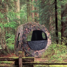 Tangkula Ground Blind, Pop Up Hunting Blind, Suitable for 2-3 People, Camo Pattern, Waterproof with Backpack Hunting Tent. 360 Degree View, Hunting Tent