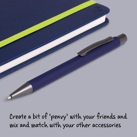 IF Bookaroo Pen, soft touch, colour coated pen with black ink - NAVY