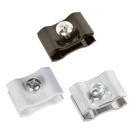 Dazzling Displays Chrome Grid Panel Clips (12 Pack) - Essential Grid Wall Accessory for Secure Grid Panel Installation for Home, Retail or Tradeshow Use