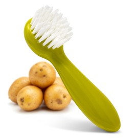 Joie Potato Scrub Brush, Ergonomic Easy Grip Handle, Cleans Fruits and Vegeables of All Types | Ideal for Potatoes and Hard Vegetables, BPA-Free and T