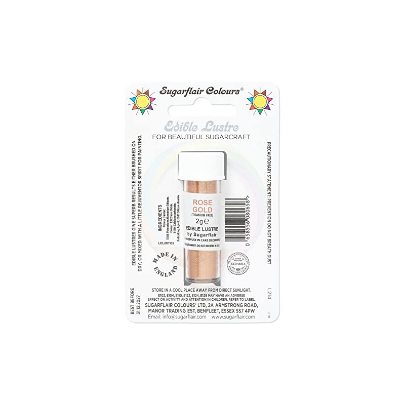 Sugarflair Rose Gold Edible Lustre Dust (E171 Free), Add a