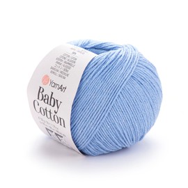 Art of Yarn Babe Cotton Pure 50% Cotton 50% Acrylic Fine 2 Yarn Soft Smooth Summer for Knitting, Crocheting, Amigurumi, Baby Blankets Garments Total 150g (5.28 Oz), 495m (541.32Yds) 3 Skein 99448