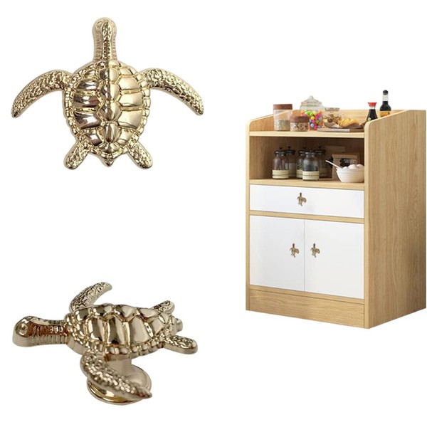 LD-YUNJIA Ocean Beach Themed Cabinet Knobs, Sea Turtle Drawer Knobs