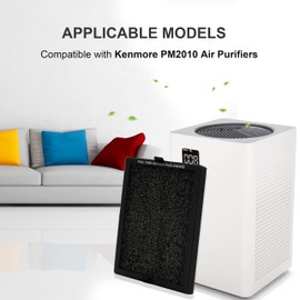 Lhari KF250 1200e Air Purifier Replacement True HEPA Filter, Compatible with Kenmore 1200e Series Air Purifier PM2010, 2-Pack