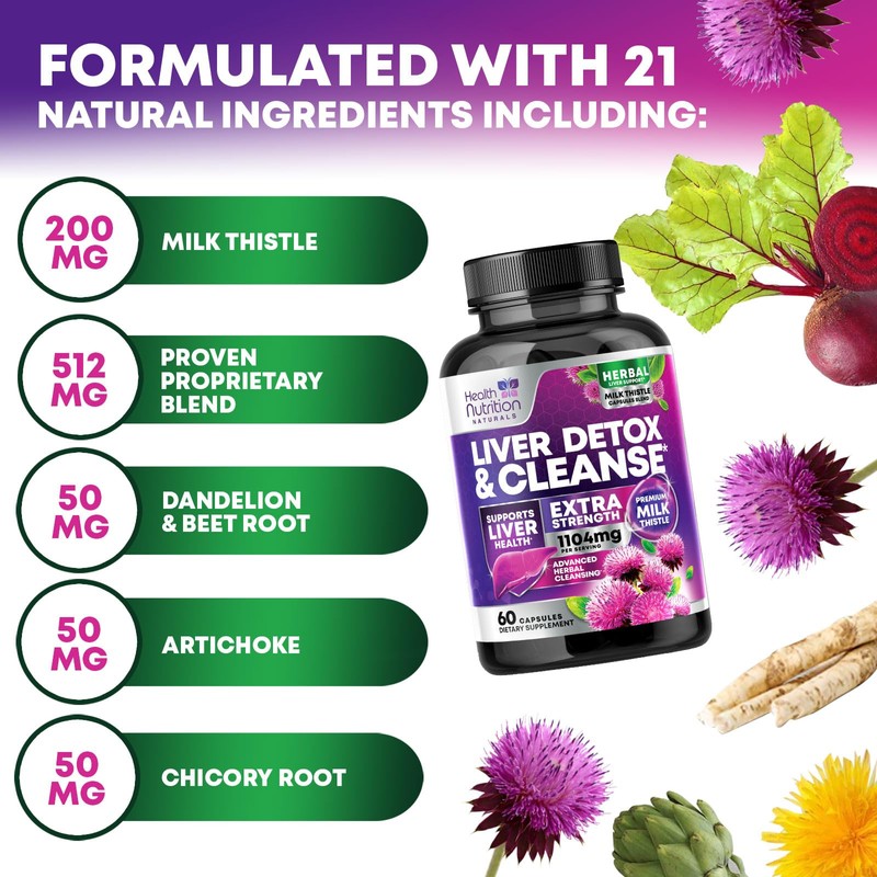 Gentle Liver Cleanse Detox & Repair Formula - Herbal Liver