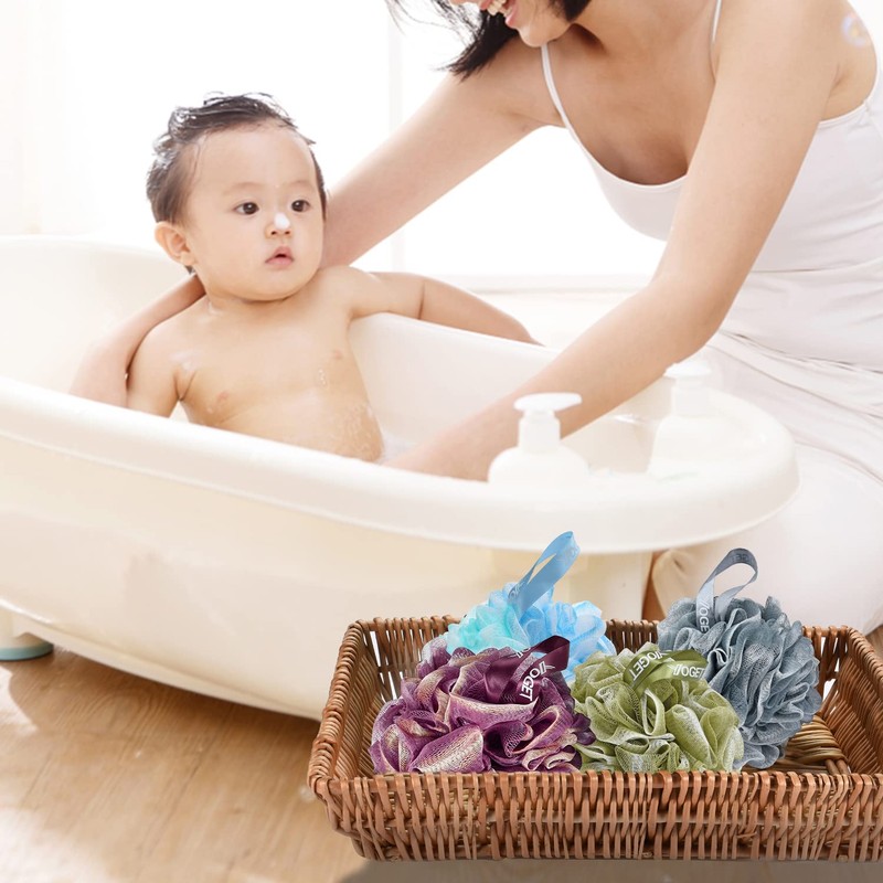 Yoget - Paquete de 4 esponjas de baño de lufa,