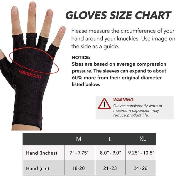 JADE KIT Copper Content Arthritis Compression Gloves Rheumatoid Arthritis Gloves Pain Relief for Carpal Tunnel Tendonitis Medium
