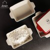 SWEEJAR Ceramic Baking Dish, Rectangular Small Baking Pan with Double