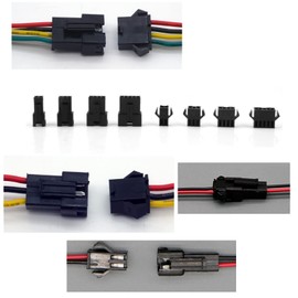 Fafeicy 2/3/4/5PIN 200pcs Low Frequency SM Plug, Male Female Jumper Pin Header Connector Housing Set, Copper Contact Material, for Electronic Projects, for Connectors